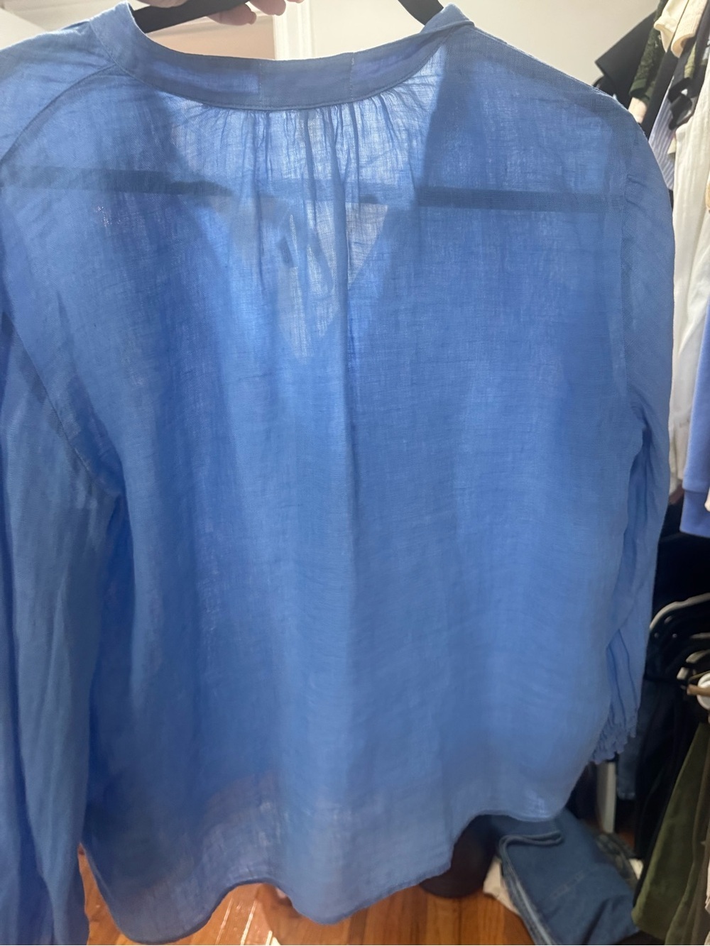 🌿 Bella Dahl 100% Linen Blouse | Size Small | Sky Blue 🌿 - Picture 4 of 8